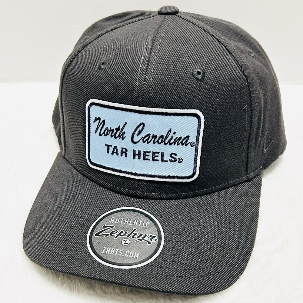 Zephyr North Carolina Tar‎ Heels Script Hat Cap Adjustable Snapback Charcoal